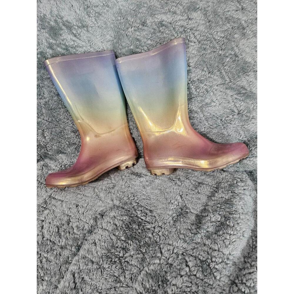 Girls Cat & Jack Target Rain Boots Multicolor Size 13 Glittery